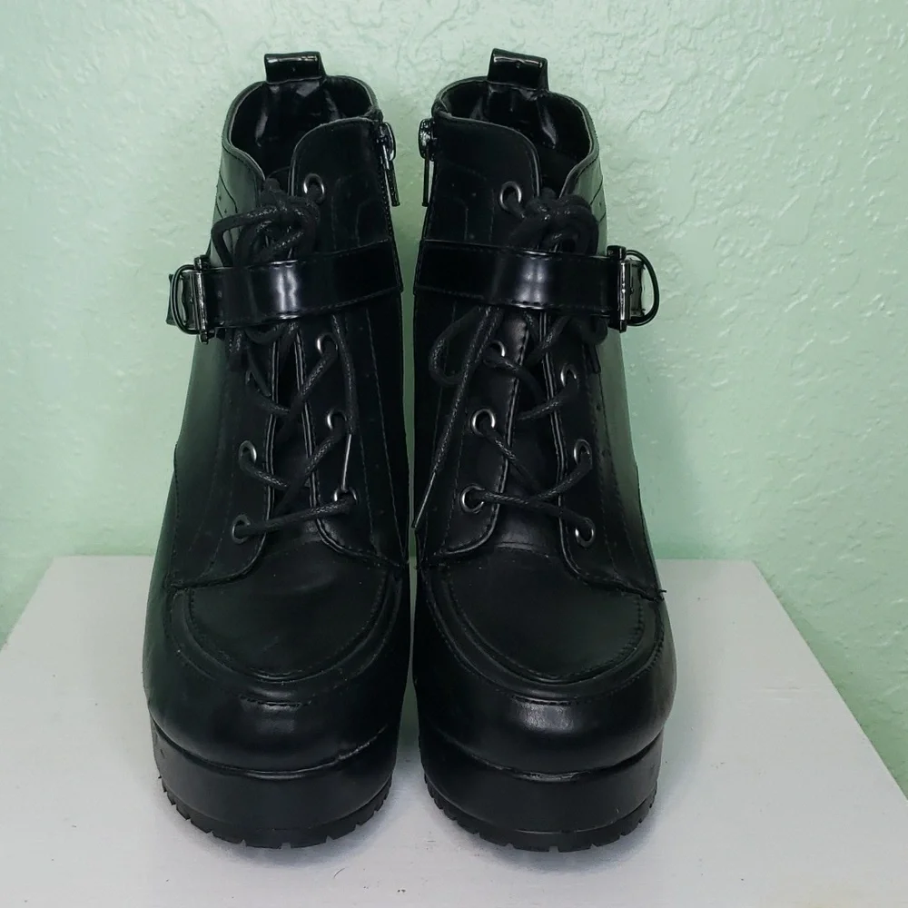 LEILA STONE black high shoes - Picture 3 of 15